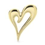 Broche coeur dorée