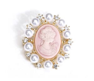 Broche Camée <br>Rose Perlé