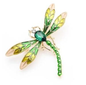 Broche Libellule <br>Verte Crystal